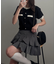 バイカラーケーブルニットカーデ