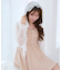 フード付きフリルカーデ