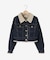 ボアトリムクロップドジャケット