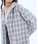 フード付きルーズシャツ