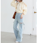 スリットビジューフレアデニムパンツ