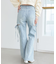 スリットビジューフレアデニムパンツ