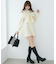 ビジューリボンニットミニワンピース
