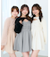 ふわふわニット×ミニワンピセット