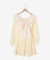 フロントビッグリボンニットミニワンピ