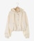 サテンショートフードブルゾン