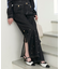 サイドリボンビジューデニムパンツ