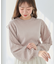 パールチュールスリーブニット