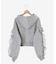 袖フリルクロップドパーカー