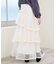 バックレースアップチュールスカート