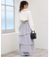 バックレースアップチュールスカート