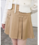 ゴールドボタンプリーツミニスカパン