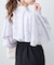 シアーケープロングスリーブブラウス