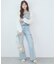 透かし柄ショートニットパーカー