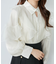 襟付きエアリーフリルブラウス
