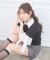 袖リボンシャツレイヤードライクカーデ