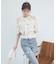 アメスリフリルリボン半袖ブラウス