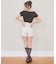 リボンレイヤードライク半袖トップス