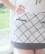 配色チェックニットミニスカパン