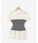 ビッグリボンコルセット風ミニワンピ
