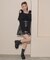 フェイクファーショルダーリボンニット