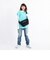 Nylon Messenger Bag JR Flap Zipper Pocket 3D Embroidery Neon