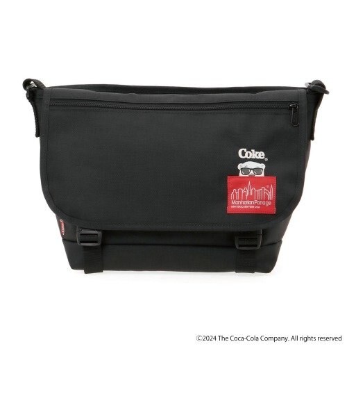 小物 cola Nylon Messenger Bag JR Flap Zipper Pocket Coca-Cola
