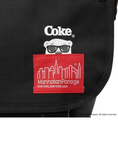 小物 cola Nylon Messenger Bag JR Flap Zipper Pocket Coca-Cola