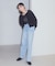 セルフカットワイドデニムパンツ