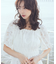 透かし花柄ブラウス