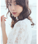 透かし花柄ブラウス