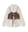 SET2点 ロングシャツ+リボンビスチェ