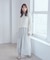 シャイニーアシンメトリーギャザースカート