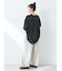 シアーバンドカラーシャツ