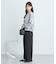 タックストレートパンツ