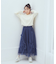 チュールアシンメトリーフリルスカート
