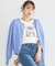 UVカット加工クルーネックニットカーディガン