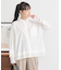 シフォン×チュールレイヤードシャツ