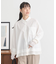 シフォン×チュールレイヤードシャツ