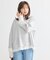 シフォン×チュールレイヤードシャツ