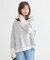 シフォン×チュールレイヤードシャツ