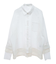 シフォン×チュールレイヤードシャツ