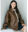 フェイクレザージップジャケット
