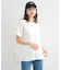 異素材バックプリーツチュニック
