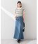 キラキラボタン透かしニットポロ