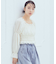 スクエアネックシャーリングショートブラウス