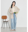 スクエアネックシャーリングショートブラウス