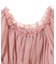 スクエアネックシャーリングショートブラウス