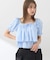 スクエアフロントリボンブラウス
