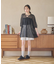 パフスリーブ楊柳刺繍チュニック